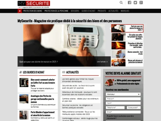 Mysecurite.com : une maison 100% sécurisée