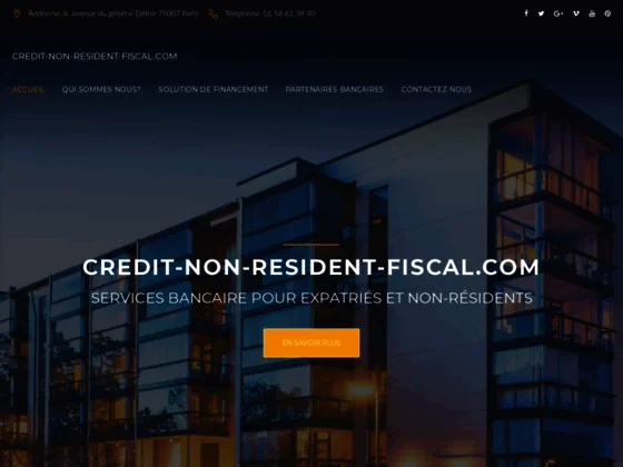 crédit pour non résident fiscal