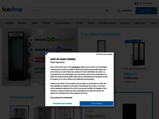 iceshop: vente de matériel frigorifique pour les professionnels