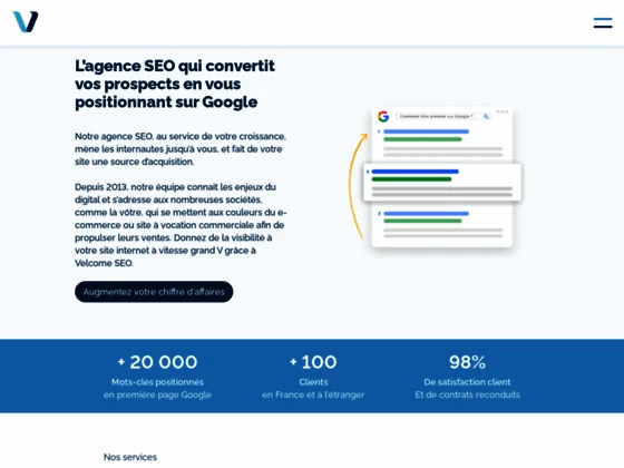 L'agence de référencement naturel : VelcomeSEO