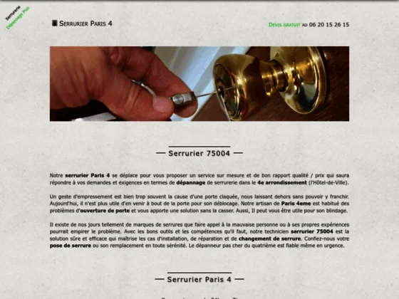 serrurier Paris 4eme