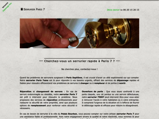 serrurier Paris 7eme