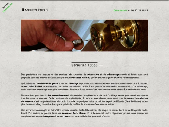 serrurier Paris 8eme