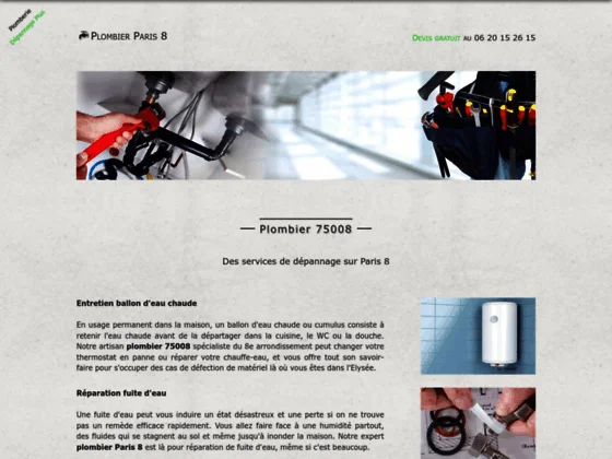 plombier Paris 8eme