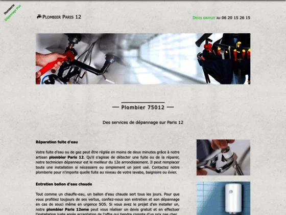 plombier Paris 12eme