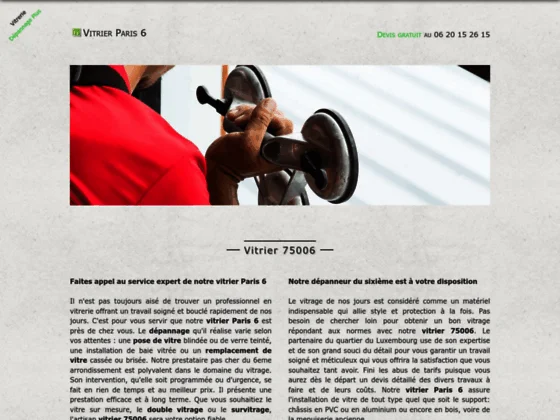 vitrier Paris 6eme