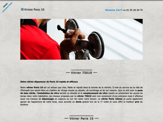 vitrier Paris 10eme