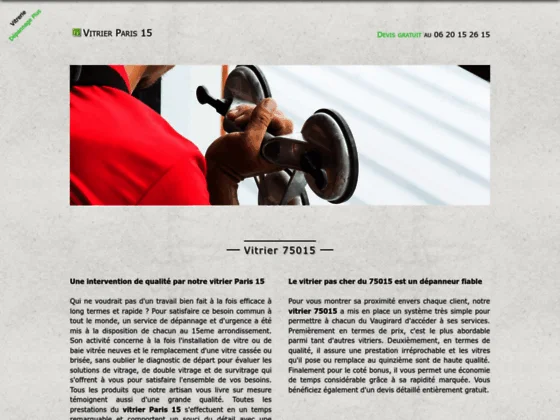 vitrier Paris 15eme