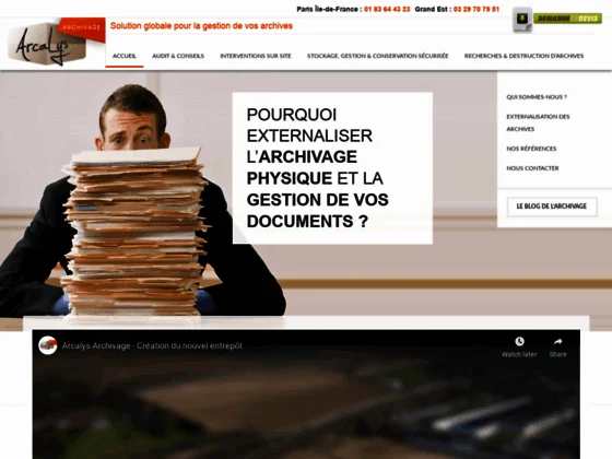 Gestion des archives à Paris et en Lorraine avec Arcalys et ses solutions d’archivages personnalisée