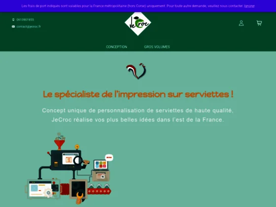 Impression sur serviette en papier