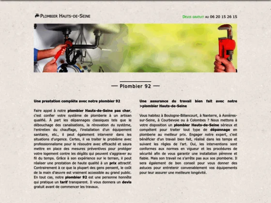 Plombier hauts-de-Seine