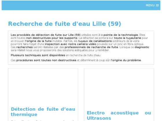 détection fuite d eau