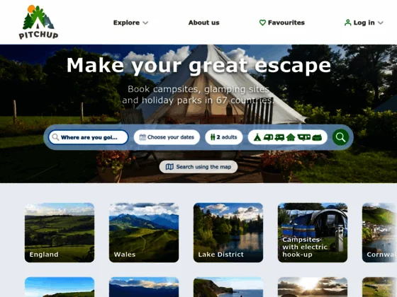 Pitchup, site de réservation d'hébergement en plein air 