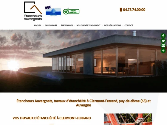 Travaux d’isolation et étanchéité près de Clermont-Ferrand