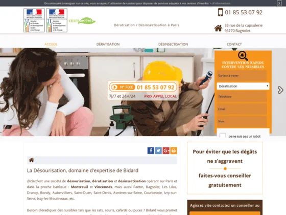 Société de désinsectisation à Montreuil	