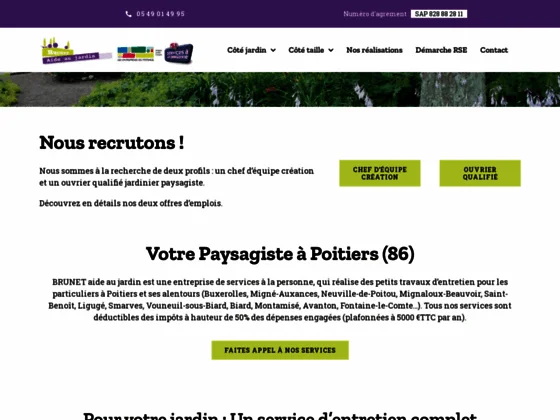 Brunet aide au jardin