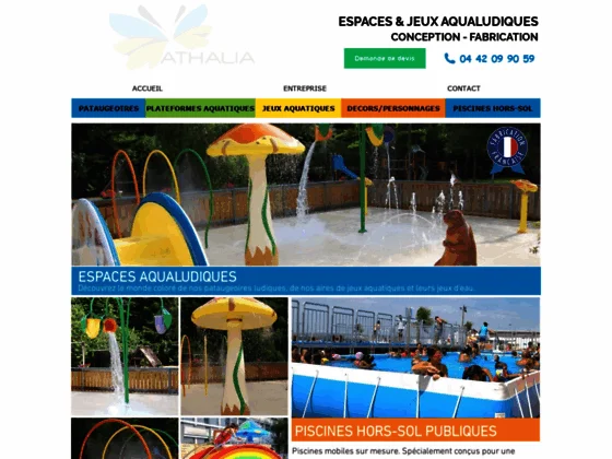 Entreprise ATHALIA - Conception & Fabrication de Jeux Aqualudiques