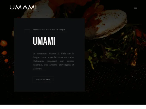 UMAMI : Restant branché avec cuisine gastronomique  dans le Vaucluse (84).