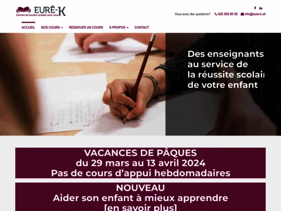 Centre de soutien scolaire à Bulle, Fribourg - Eurê-K