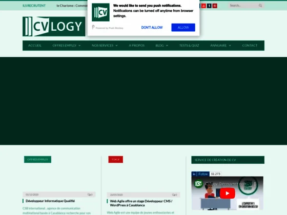 Offres d'emploi au Maroc en ligne sur CVLogy