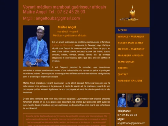 Maître Angel , marabout, voyant, medium, guérisseur Est un grand spécialiste de problème sentimental