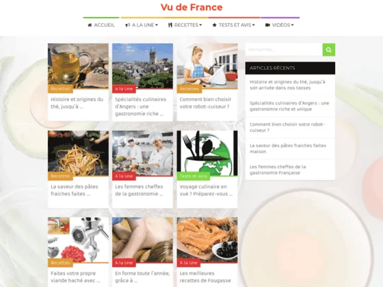 Vudefrance.fr : des recettes saines
