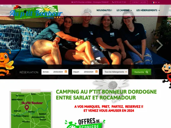 Camping Au P'tit Bonheur dans le  Perigord Noir