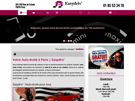 Maîtrise de la conduite à Paris 