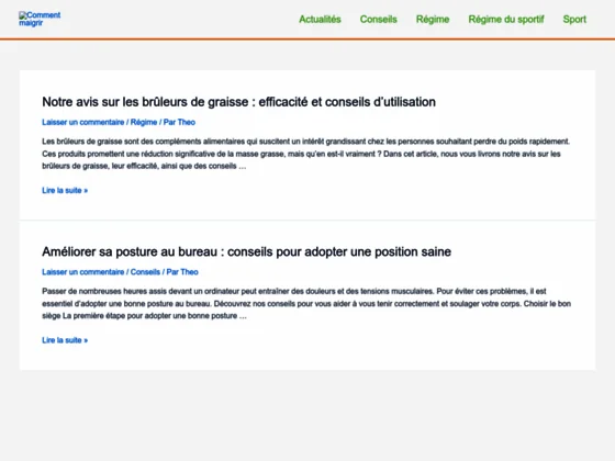 Votre guide de minceur