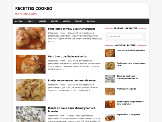 Recettes cookeo