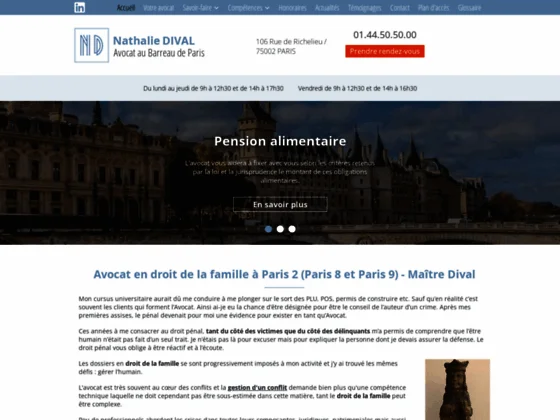 Cabinet de Maître Nathalie DIVAL à Paris - Divorce et droit de la famille