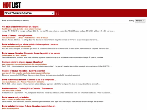 Devis travaux isolation maison