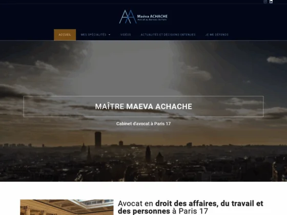Cabinet d'avocat Paris 8 – Maître Achache 