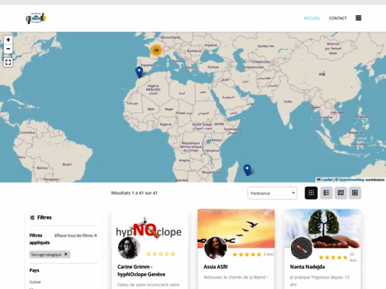 Annuaire du réseau ATH - Hypnothérapeutes pour arrêter de fumer