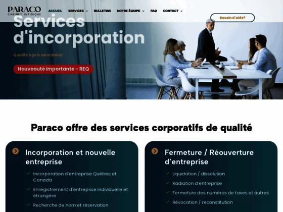 Incorporation de compagnie