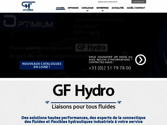 GF Hydro : flexibles hydrauliques et raccords industriels