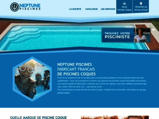 Neptune piscines, Le fabricant de coques