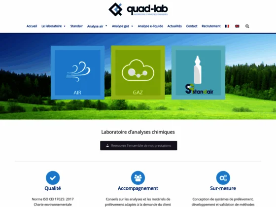 Laboratoire d'analyses biogaz 