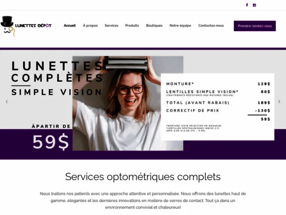 Lunetterie Lunettes Dépôt - Montures, optomÃ©triste, examen de la vue
