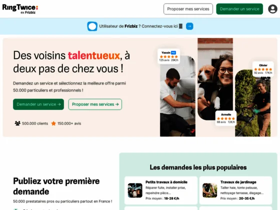Frizbiz, spécialiste des services entre particuliers
