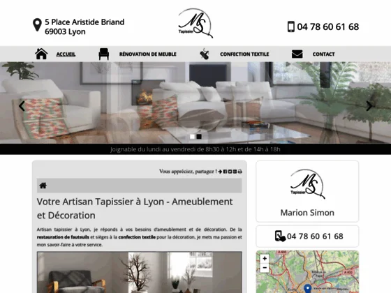 Atelier de rénovation de meubles, MS Tapissier