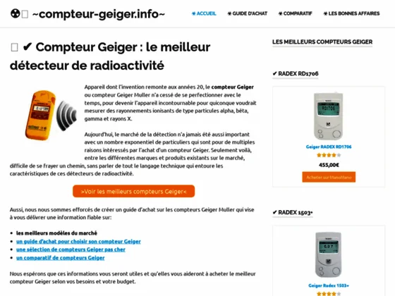 Mode d'emploi du compteur Geiger