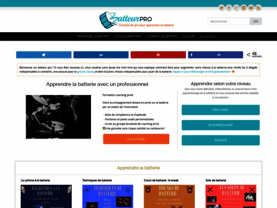 Débuter la batterie