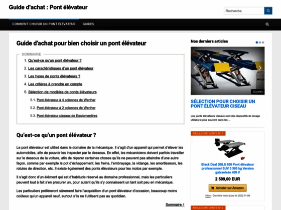 Guide d'achat pour bien choisir un pont élévateur