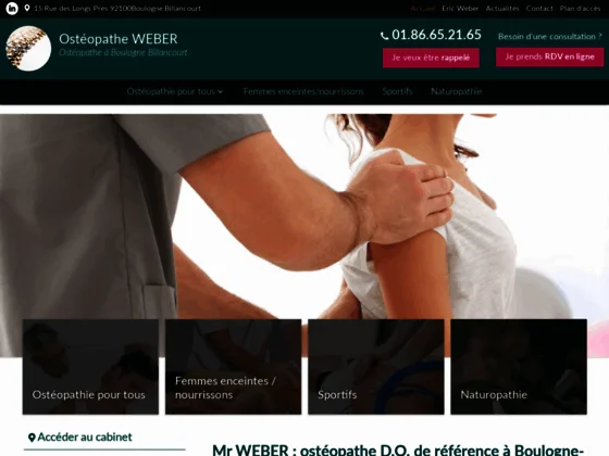 Ostéopathe D.O à Boulogne-Billancourt (92)