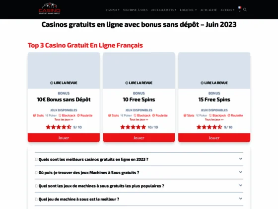 Bonus Casino | Casino Bonus Sans Depot - 2018 #1