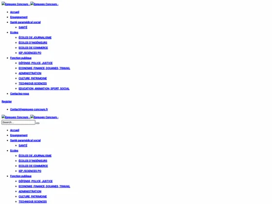 Epreuves Concours