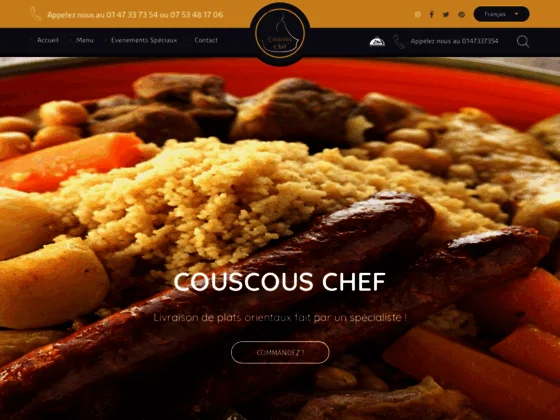 Livraison de plat de couscous à domicile