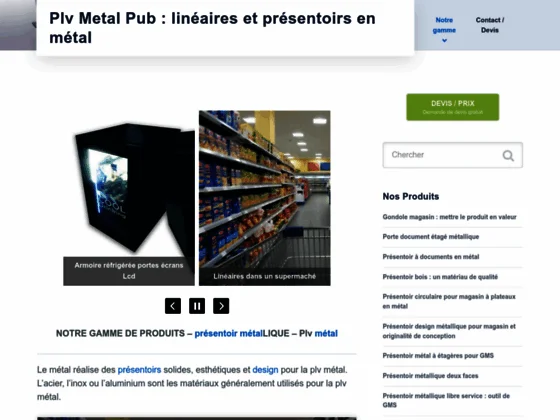 Gamme de présentoirs métalliques pour PLV