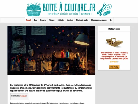 Trouver sa boîte à couture et sa machine à coudre